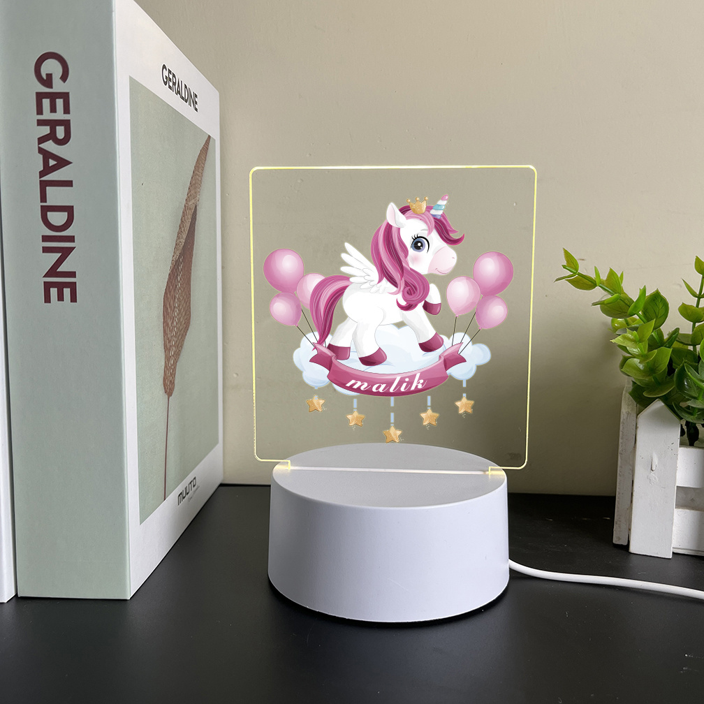 Nome Personalizzato Lampada 3d Luci Notturne A Led In - Temu Italy