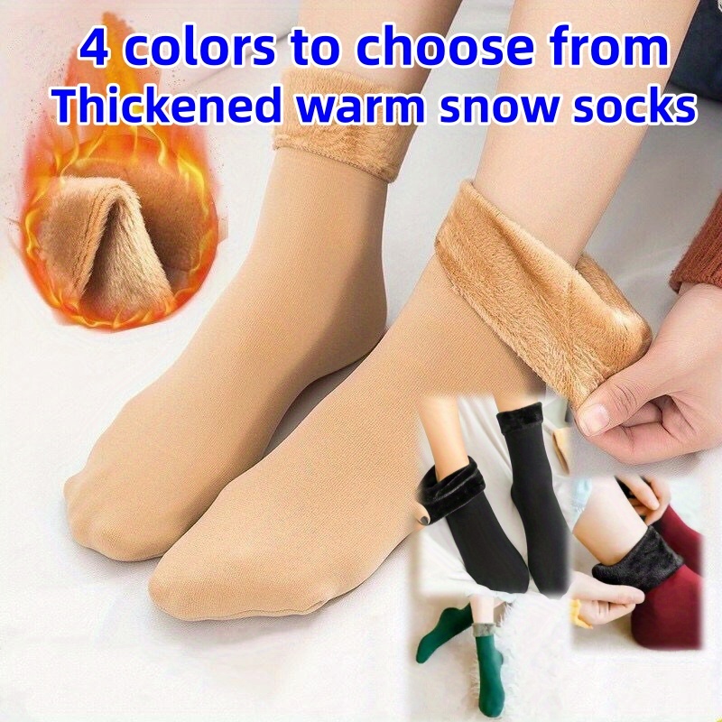 Calcetines Térmicos Invierno Mujer Calcetines Nieve Gruesos - Temu