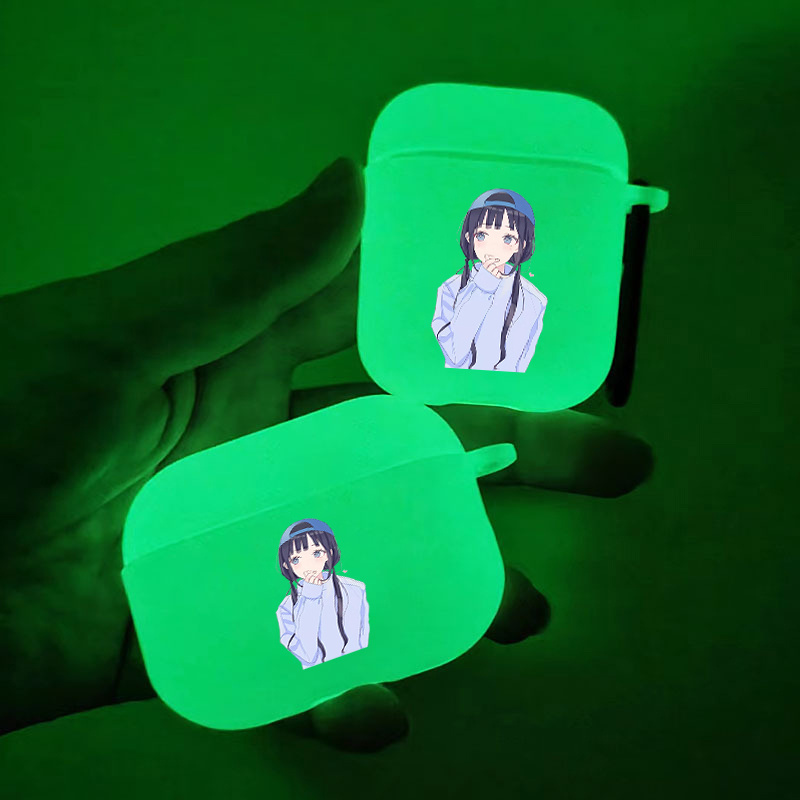 

Glow In The Dark Silicone Protective Case Anime Girl Pattern Graphic Headphone Case For Airpods 1/2/3/pro - 2nd Generation Fy1 Anti-slip Earphone Case