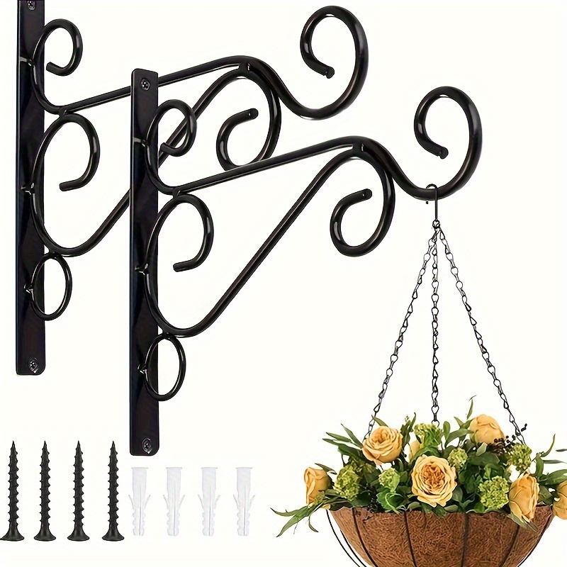2pcs Hanging Plant Stands 2 10 Inch Approximately 25 4 Centimeters Iron  Wall Plant Hooks Metal