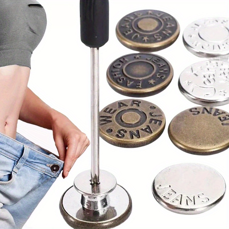 Random Colors Detachable Snap Fastener Metal Buttons Jeans - Temu
