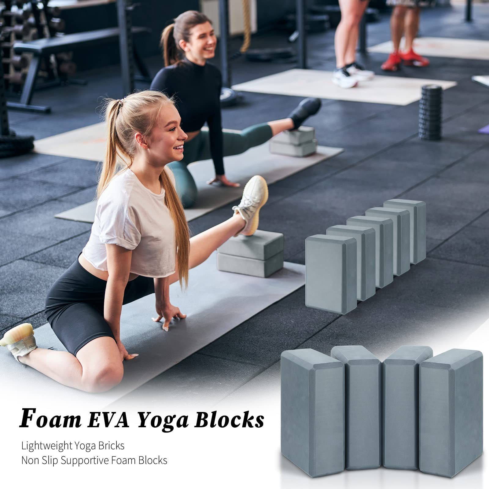 Yoga Block Blue Ultimate Support Firm High Density Foam Exercise Fitness  23cm