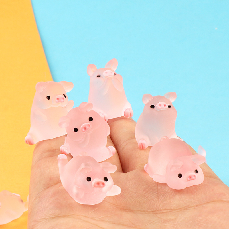 5 Pieces Lucky Pigs Miniature Pig Figurine for Micro Landscape Gift  Decoration for Home Decoration Statue Ornaments