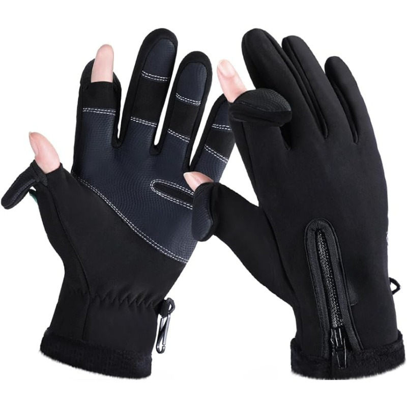 Winter Fingerless Gloves, Combat Driving Cycling Gloves For Men