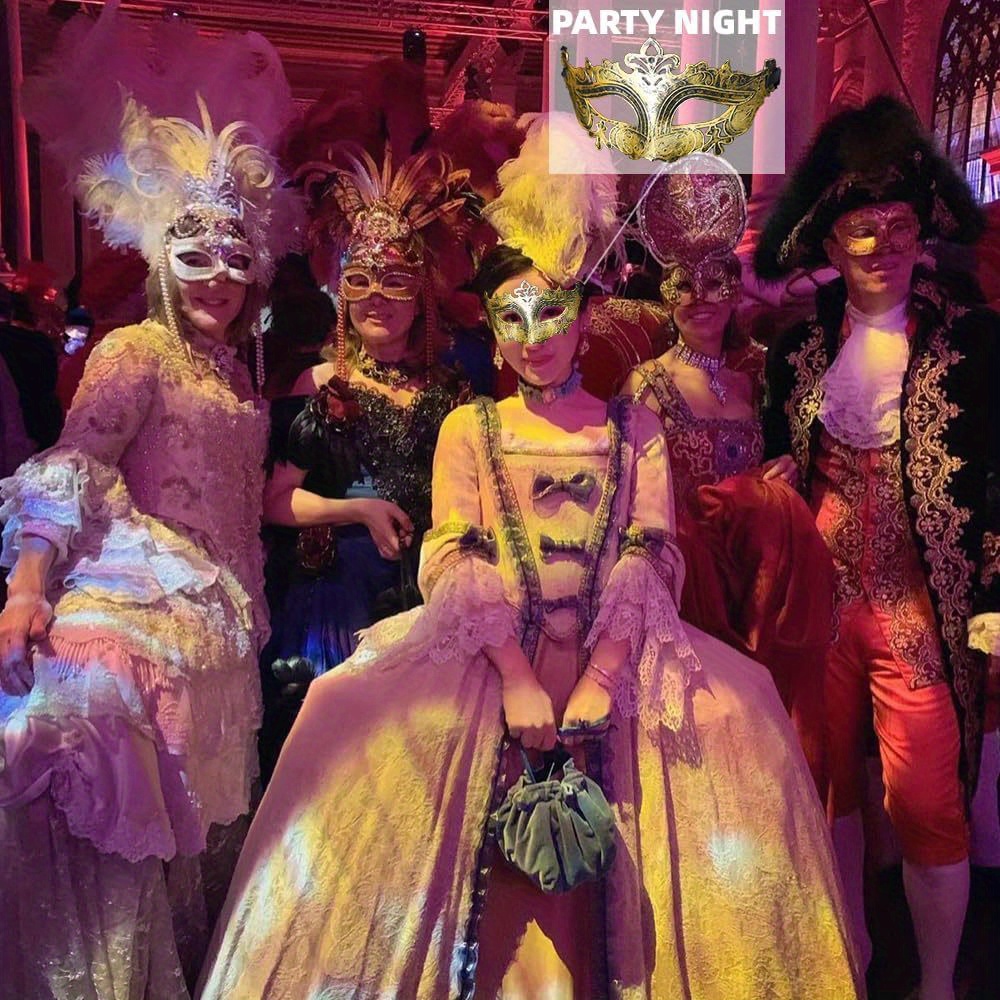 Couple's Venetian Cosplay Masks Venetian Musical Carnival Mardi