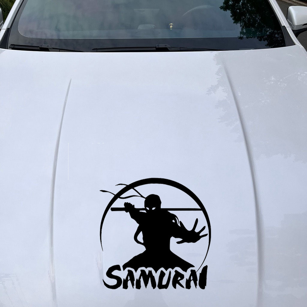 Pegatina de coche samurái, pegatina de capó de pintura de vehículo