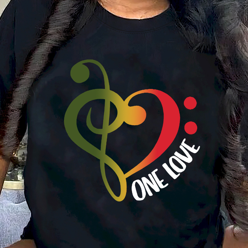 

Plus Size Graphic & Letter Print T-shirt, Casual Short Sleeve Top For Spring & Summer, Women's Plus Size Clothing