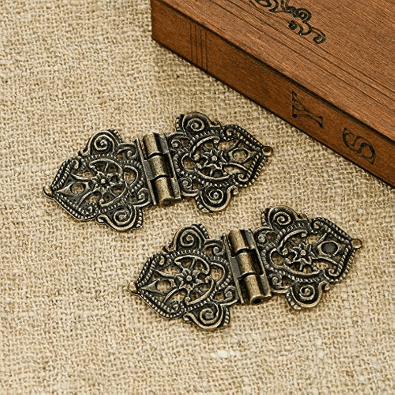 20 Pieces Satin Silver Jewelry Box Hardware Hinges for Wooden Box,Silver  Small Hinges for Handmade Crafts,Jewelry Wooden Box Satin Nickel Mini Hinge