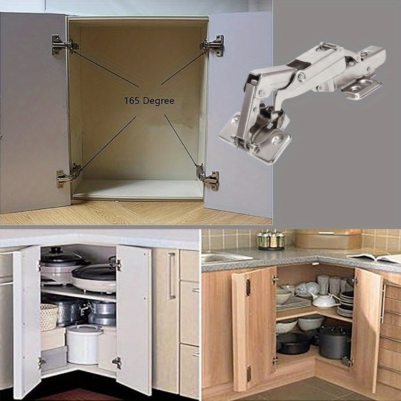 Bisagra De Gabinete De Brazo Corto Hidráulico Completo Superposición Bisagra De Esquina Con Paneles Laterales Estrechos Para El Hogar