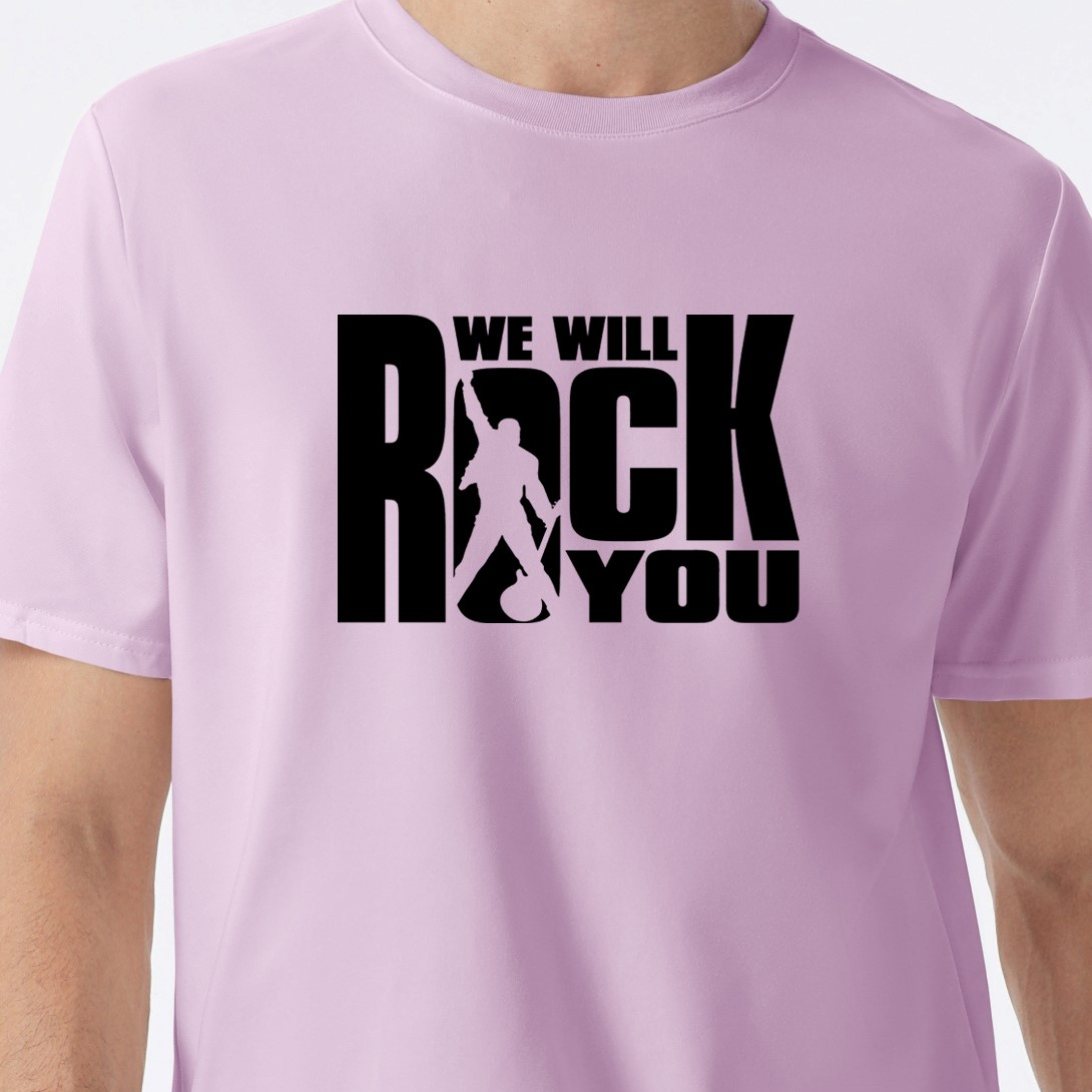 

Rock Print Men's Round Neck Short Sleeve Tee Fashion Slim Fit T-shirt Top For Spring Summer Holiday