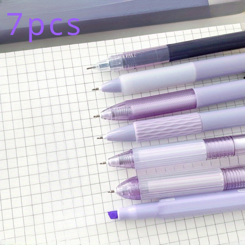 

7pcs Specific Quick Drying Ink, Black Ballpoint Pen, Press Type Neutral Pen, Office Neutral Pen