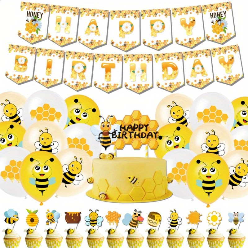 12 PCS 12 Pouces Insecte Abeilles Ballons Set Anniversaire Fournitures De  Fête