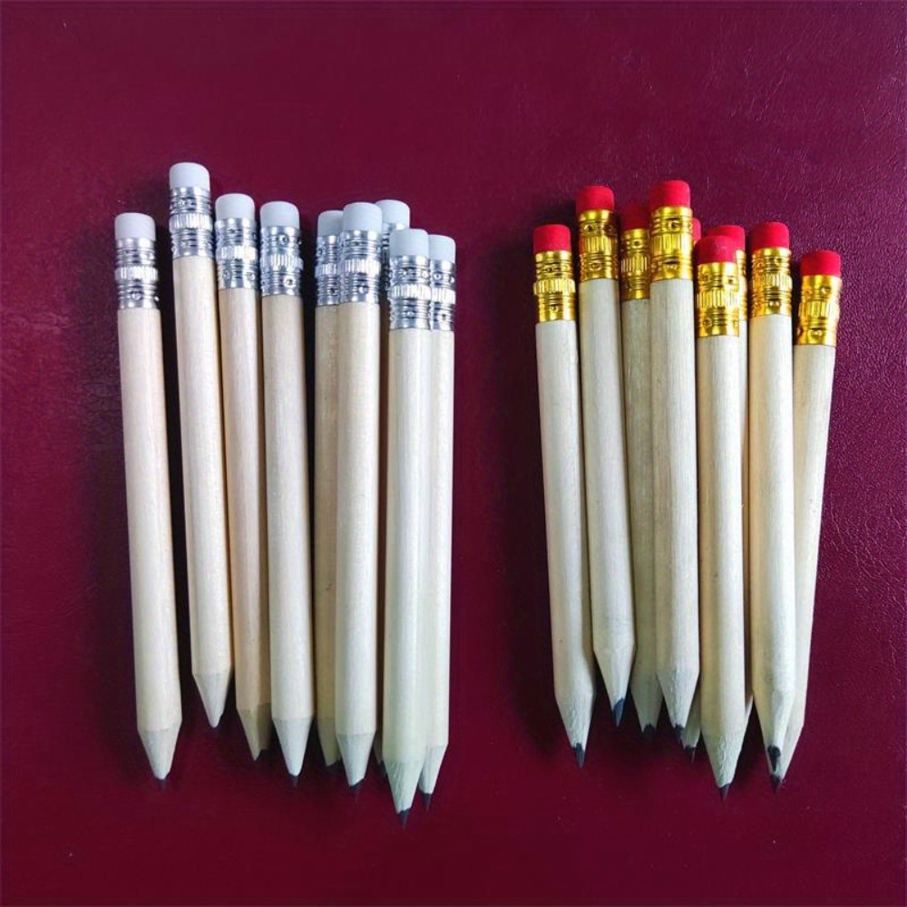 

50/100pcs Pencils Half Pencils With Eraser Wedding Mini Pencils Short Small Pencils For Bridal Shower School Office Writing Drawing Pocket