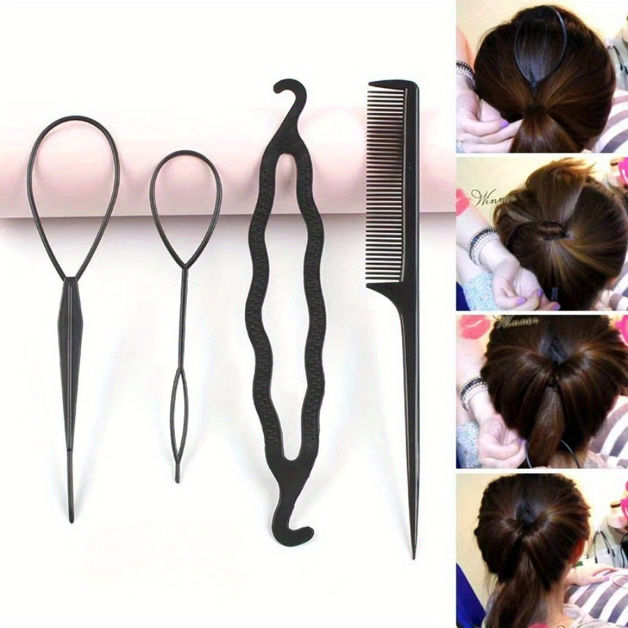 Parting Comb Braiding Comb - Hair Pull through Tool Set 8 PCS Pony Tail Hair  Too расчески и щетки V96555219 купить по выгодной цене в интернет-магазине   с доставкой