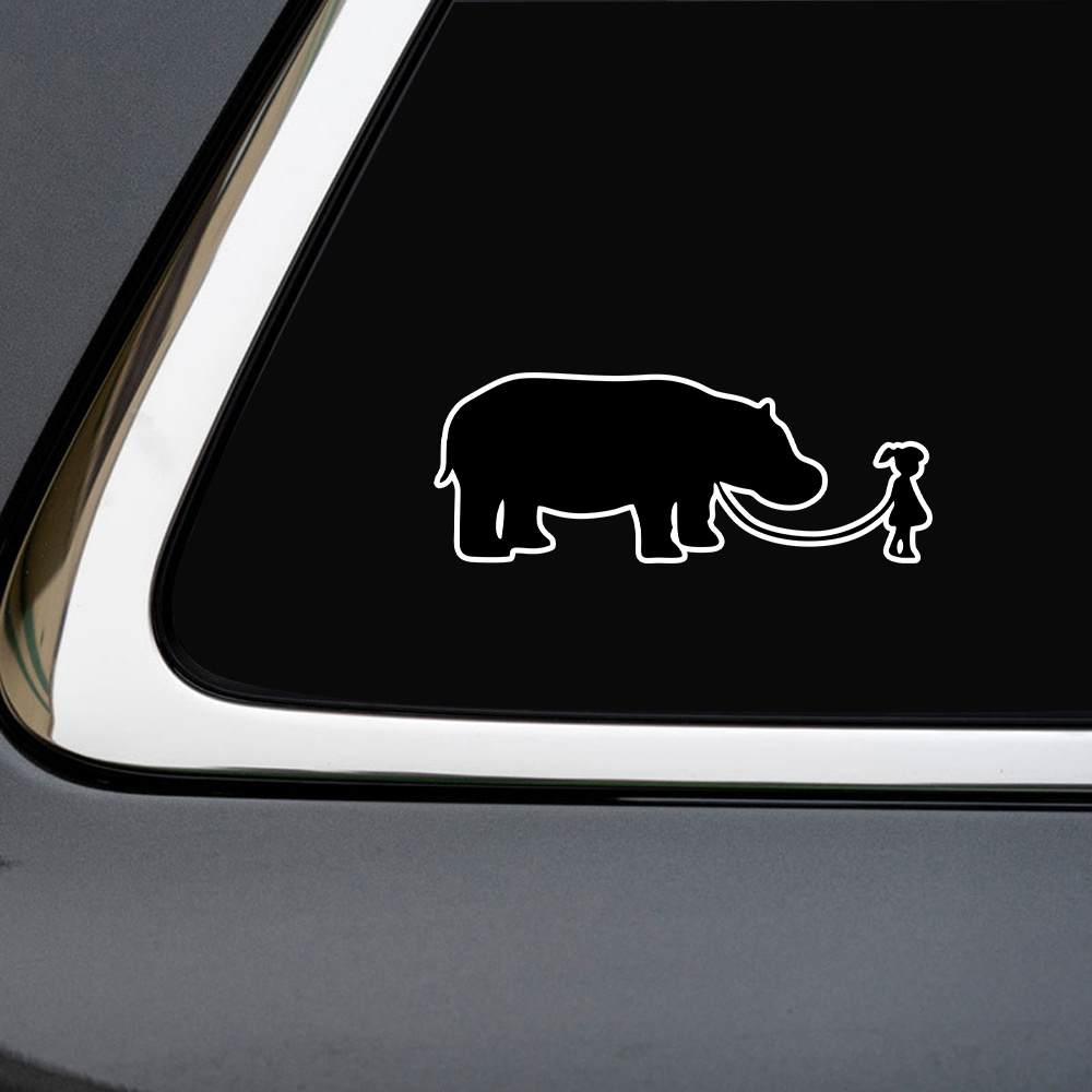 

Cool Hippo Sticker For Cars, Motorcycles, Laptops, Reflective And Funny Decal For Girls