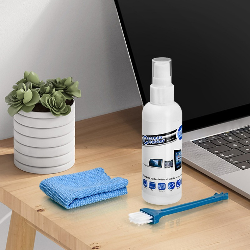 New Two in one Microfiber Screen Cleaner Spray Bottle Set - Temu