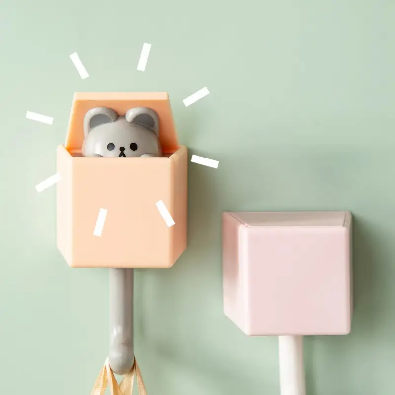 Cartoon Cat Pattern Adhesive Wall Hooks Traceless Decorative - Temu  Australia