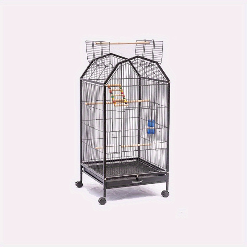 Large Multi functional Metal Bird Cage Black/white Bird Cage