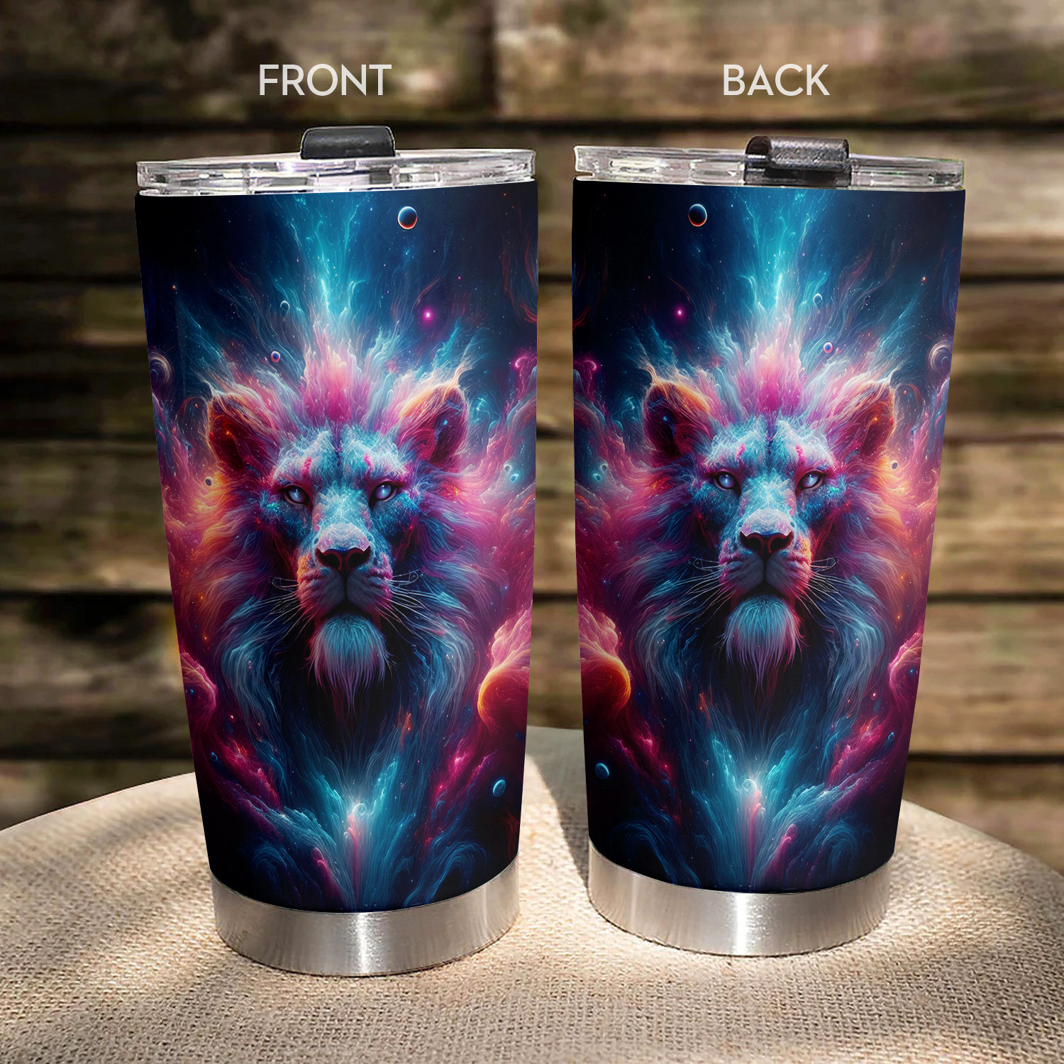 

1pc Lion Cups 20oz Tumbler Gift To Friends Lover Insulated Stainless Steel Mug With Lid For Hot And Ice Drinks Travel Coffee Cup