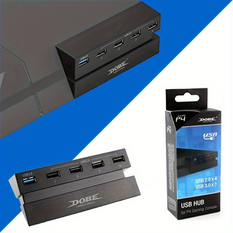 2 PCS PS4 Slim Extend Adaptateur USB Accessoires pour console USB  PlayStation 4 Hub 3.0 haute vitesse