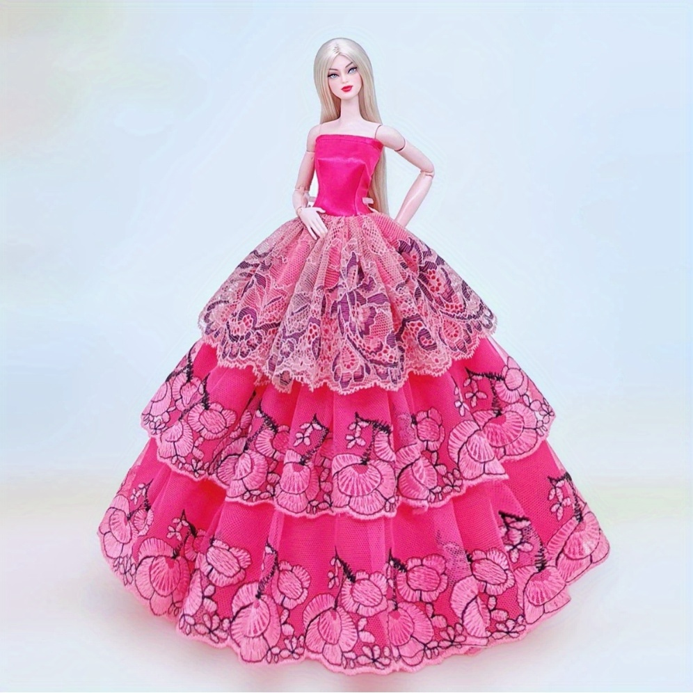 NVTHINH 10 Set/Lot Princess Doll Dress Noble Party Gown for Barbie Doll  Fashion Design Outfit Gift for Girl' Doll 10Z JJ (Color: P, #1), Dolls -   Canada