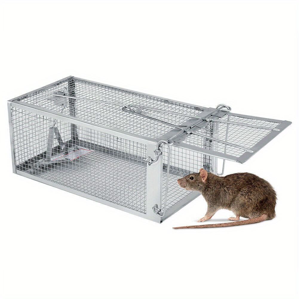 1pc, Humane Rat Trap, Live Traps For Chipmunks Rats And Mice, Mouse Catch  And Release For Indoor Outdoor, Humane Rat Cage Traps, Small Animals Traps
