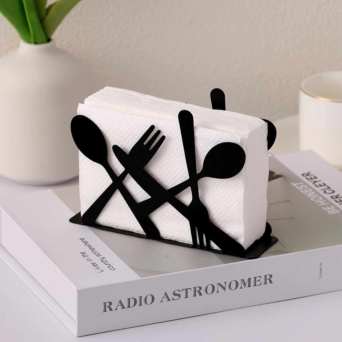 Image of 1pc Paper Towel Holder Dispenser, Napkin Holder For Kitchen Countertops, Napkin Holder