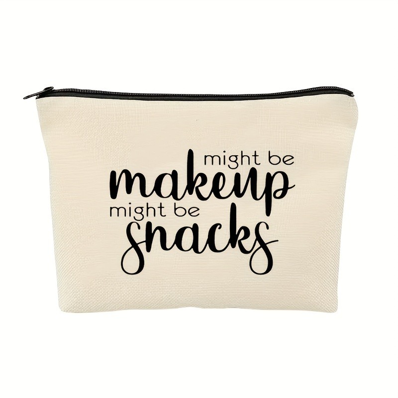 Letter Print Zipper Pouch Lightweight Carry On Bag