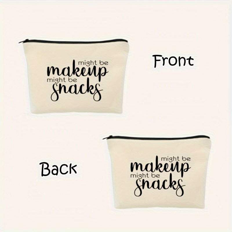 Letter Print Zipper Pouch Lightweight Carry On Bag