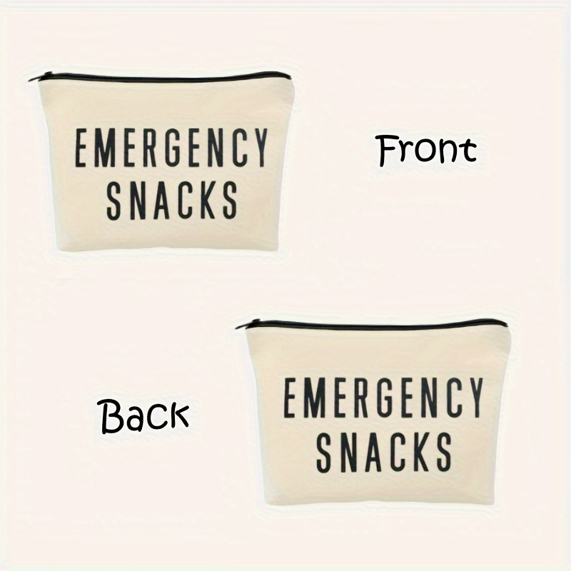 Letter Print Zipper Pouch Makeup Bag Toiletry Bag