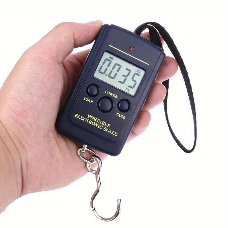 22kg/50lb Portable Luggage Hanging Scale Fish Weighing Hook Scale with  Measuring Tape