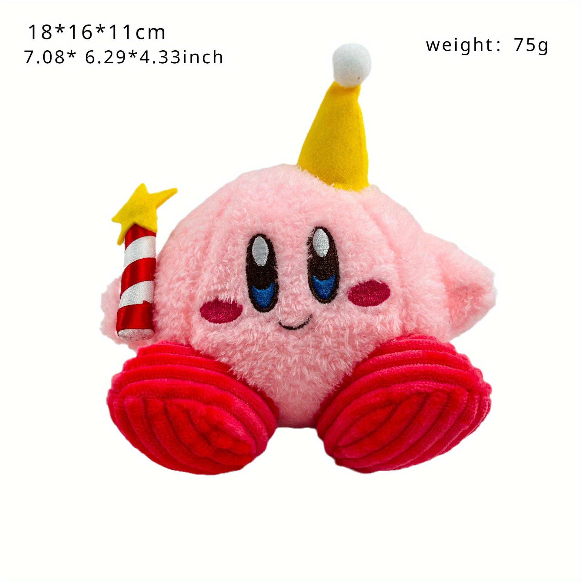 Kirby plush with candy cane • Magic Plush