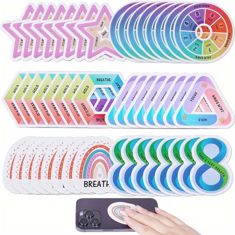 

48pcs Calming Stickers Stickers Bump Stickers Calming Strips Textured Stickers Sensory Items Fingertip Stickers