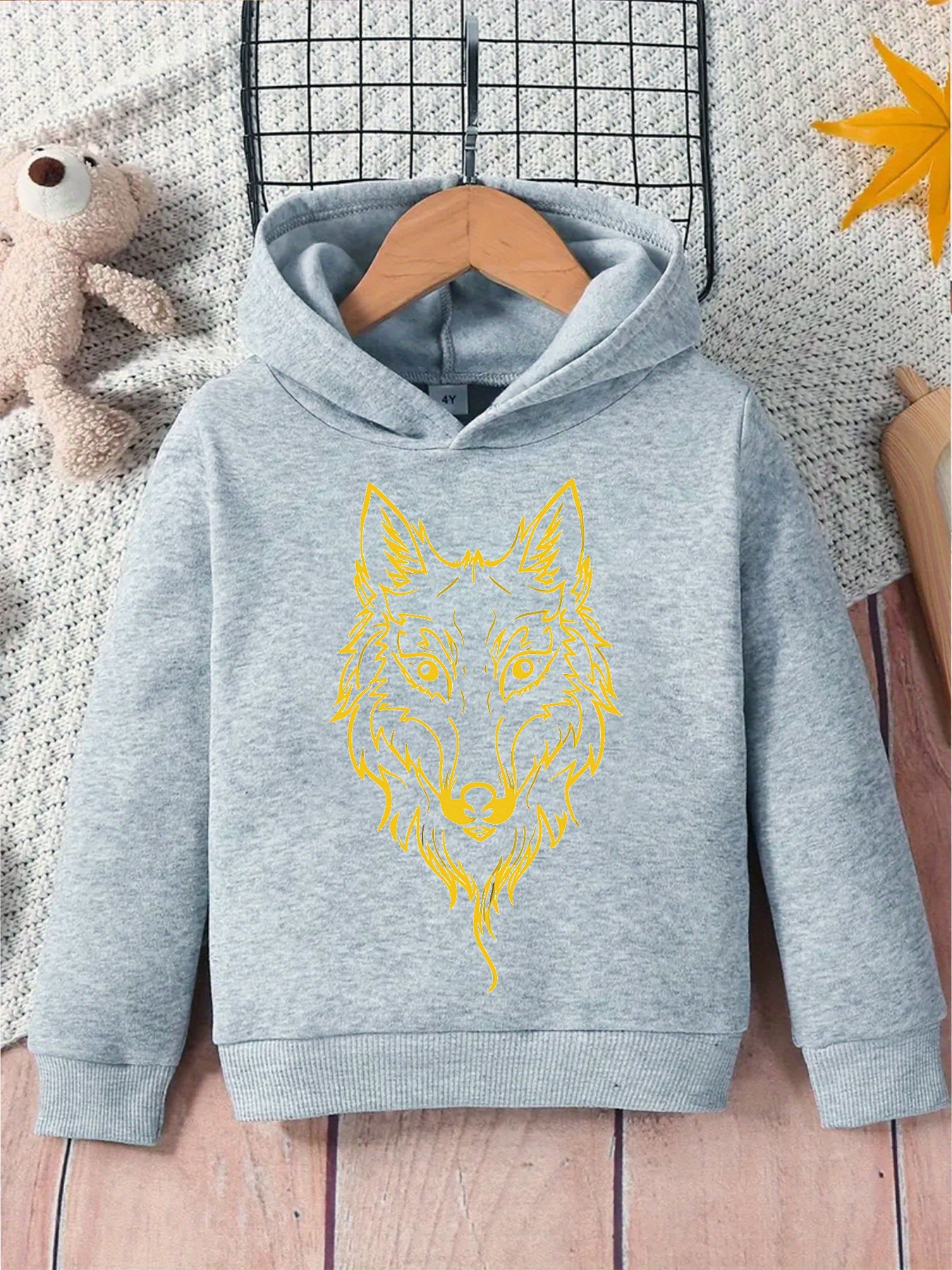 Boys wolf hoodie online