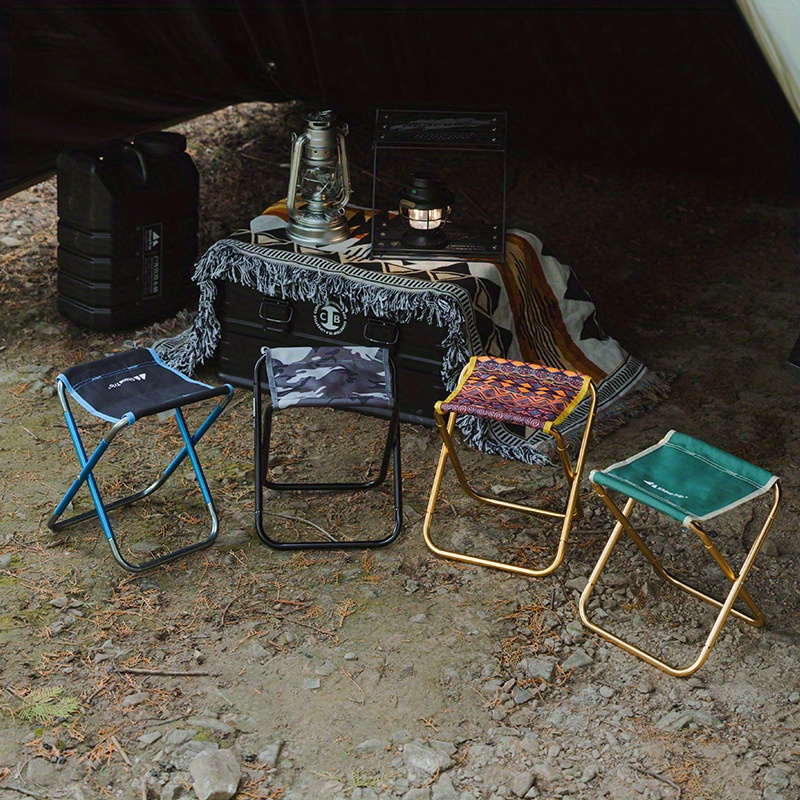  Taburete de camping al aire libre, taburete plegable de  aleación de aluminio ultraligero silla de pesca portátil, para camping,  pesca, caminar, caza, senderismo viaje : Deportes y Actividades al Aire  Libre