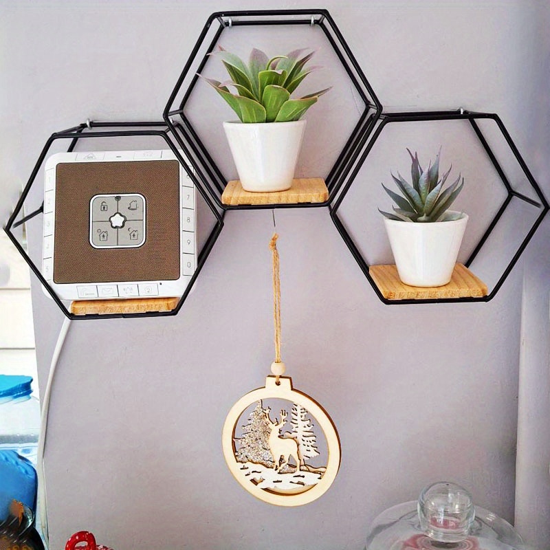 Étagère de rangement triangulaire en bois, étagère décorative nordique,  tenture murale pour chambre à coucher, salon, HOKitchen, bureau