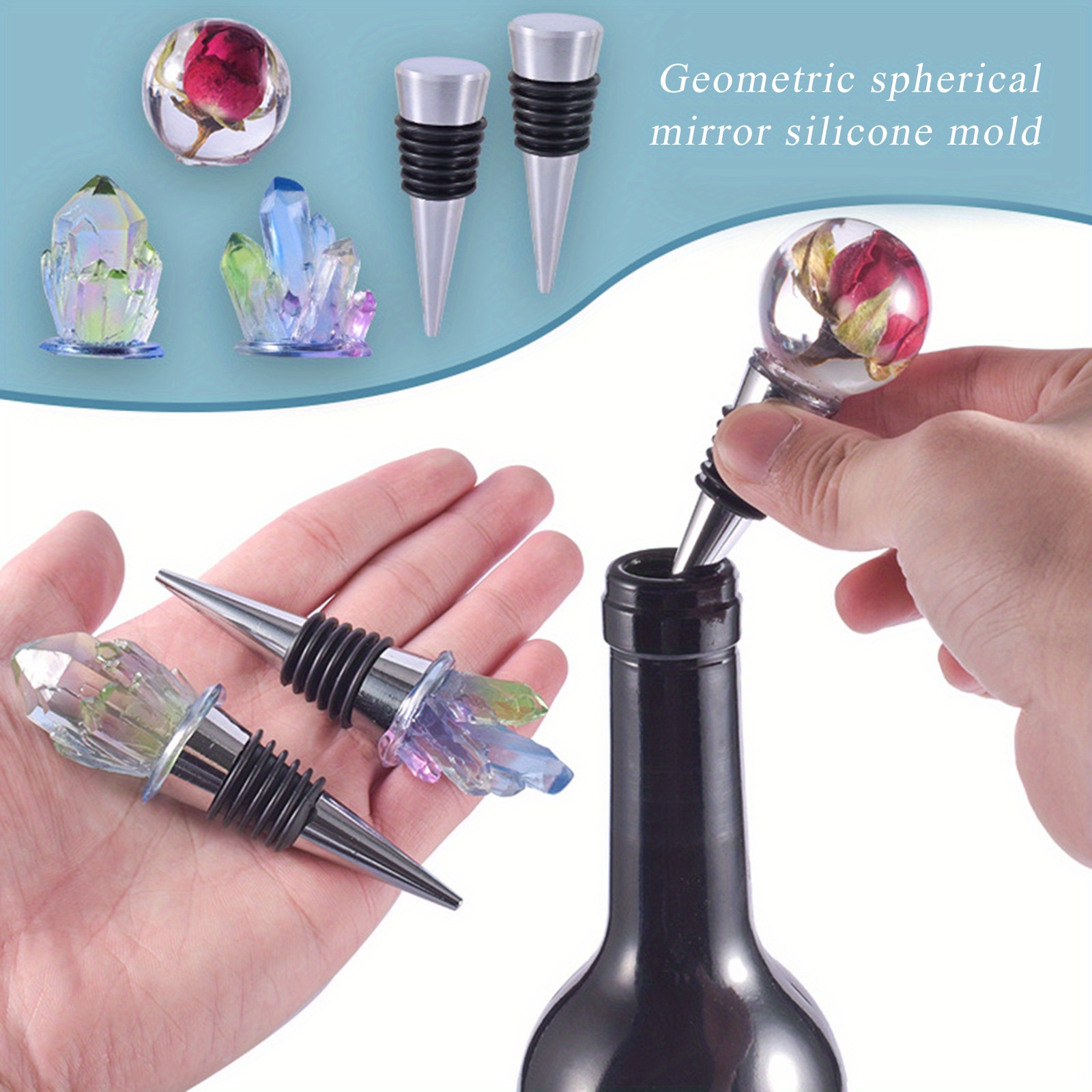 Clear Silicone Wine Stopper Mold / Shiny Bottle Stopper Silicone
