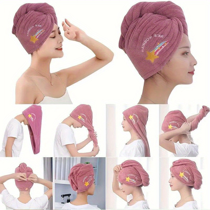 1 Asciugamano Capelli Avvolgente Donna Turbante Capelli In - Temu