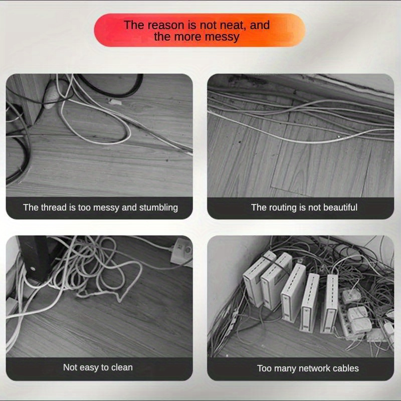 1/3 Piezas Ocultador Cables Autoadhesivo Tv Organizador - Temu Chile