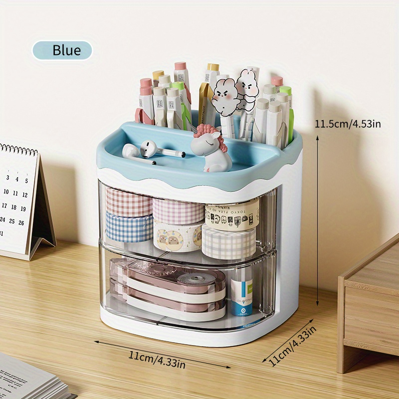 Home Storage Box Desk Storage Container Multiuse 3 Layer