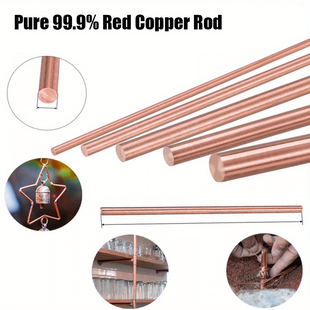 Brass Rod Bar Hardware Solid Round Rods, for DIY Knife Handle Material  Circular Wire Tube Modelmaking Brass Rod (Color : 400mm, Size : 4mm 5pcs) :  : Industrial & Scientific