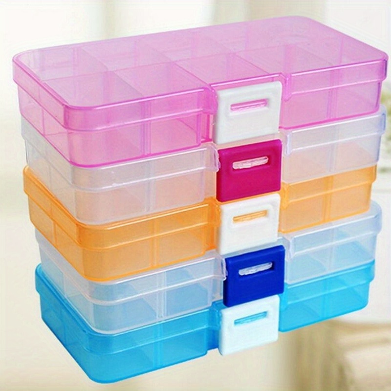 1pc Plastic Round 8 Grid Storage Box Fixed Divided Storage Case Transparent  Finishing Organizer Container Desktop Storage Box Jewelry Beads Seeds Nail  Earrings Glass Diamond Parts Mini Items - Arts, Crafts 