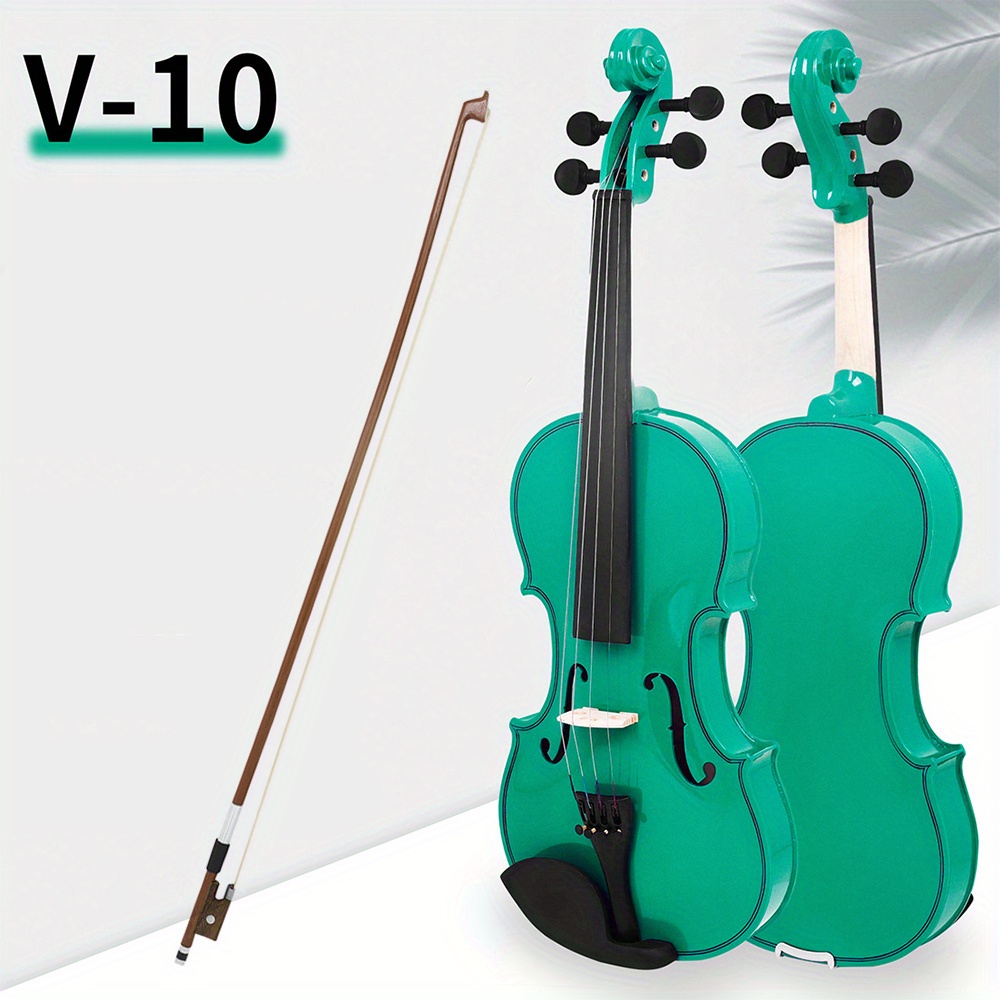 アストンビラv10グリーンバイオリンバイオリン初心者練習大人演奏バイオリン4/4（バイオリンのヘッドは高品質の無垢材で手彫りされ、弦軸は高密度で良い潤滑感のあるエボニー素材でできています  | 期間限定セールを今すぐお買い求めください | テム