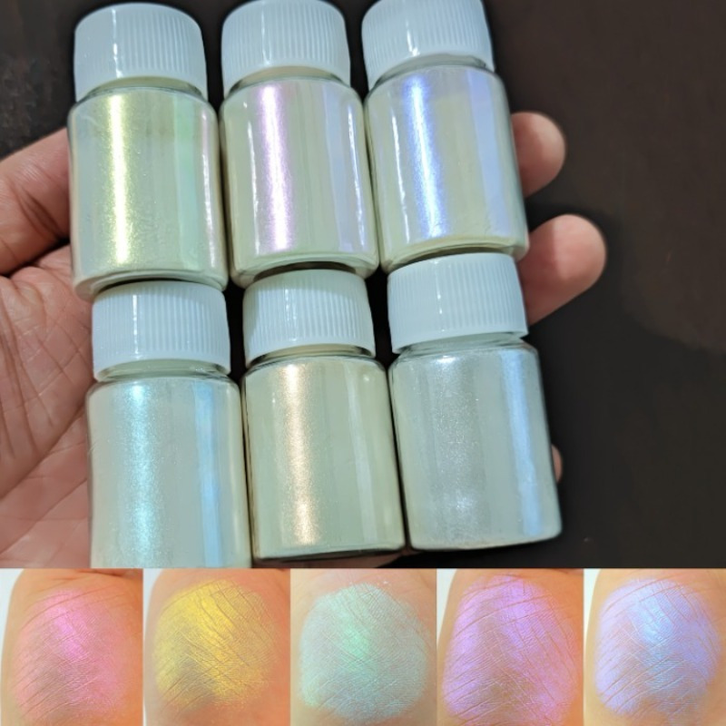 

6bottle/set 0.85oz Symphony Glitter Mica Pigments For Epoxy Resin Dye, Powder Magic Chameleon Polarized Aurora Pearlescent Pigments For Jewelry Making Slime Dye Colorants