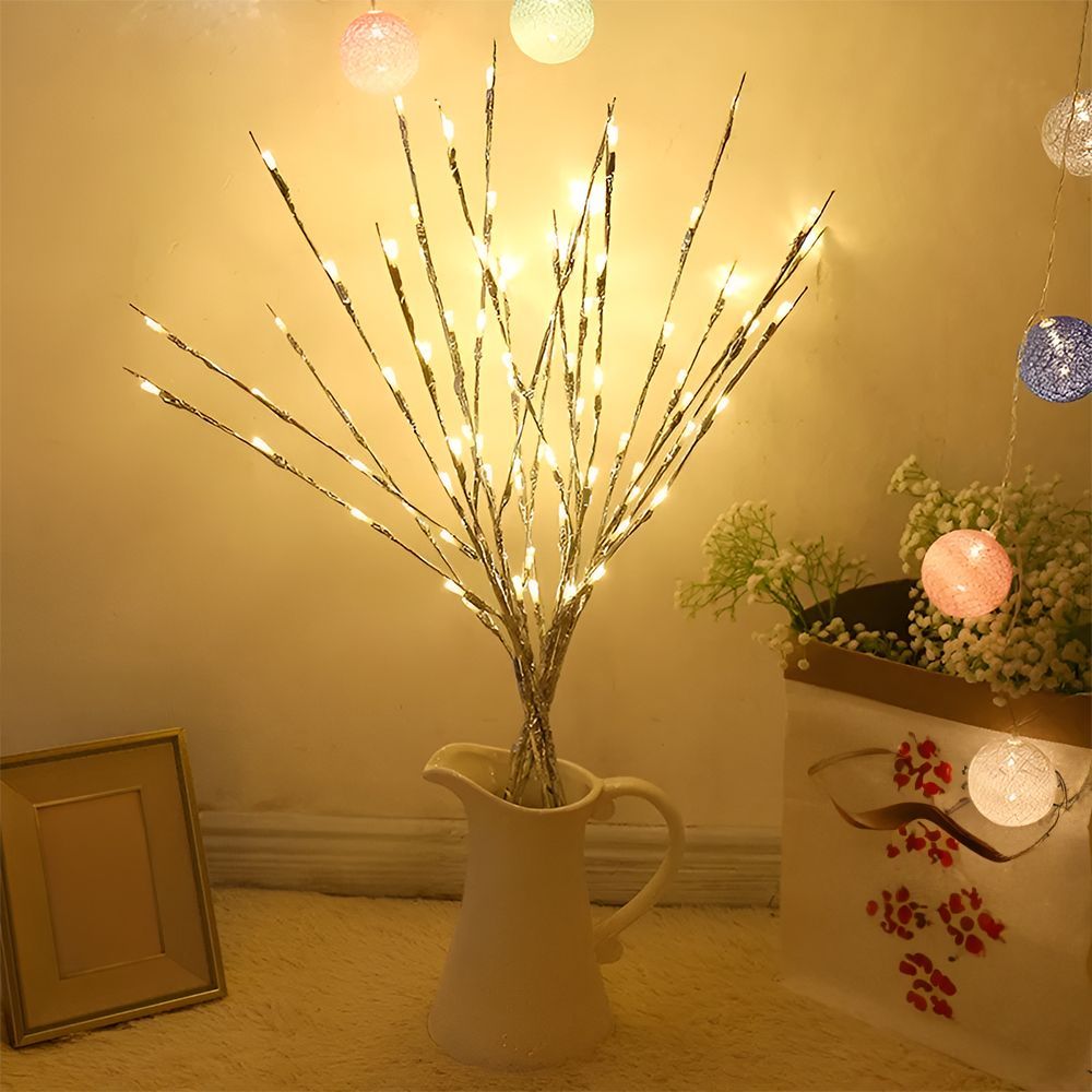 1pc, 20 LED Willow Branch Lights, Bright Silver, Perfect For Mother s Day, Wedding And Home Decoration, High Vase Decoration, Home Decoration, Bedroom Decoration, Wedding Decoration, Christmas Decoration, Holiday Decoration details 4