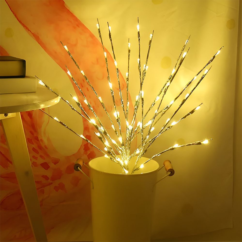 1pc, 20 LED Willow Branch Lights, Bright Silver, Perfect For Mother s Day, Wedding And Home Decoration, High Vase Decoration, Home Decoration, Bedroom Decoration, Wedding Decoration, Christmas Decoration, Holiday Decoration details 5