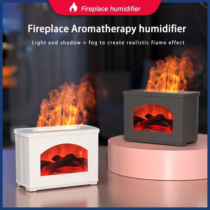  Upgraded 7 Color Flame Fireplace Air Aroma Essential