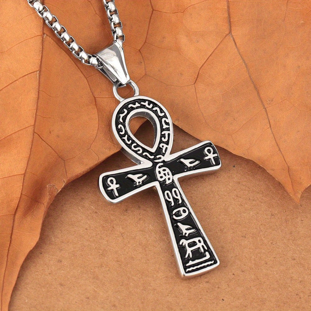 1pc stylish cross pendant necklace hip hop retro mens Temu