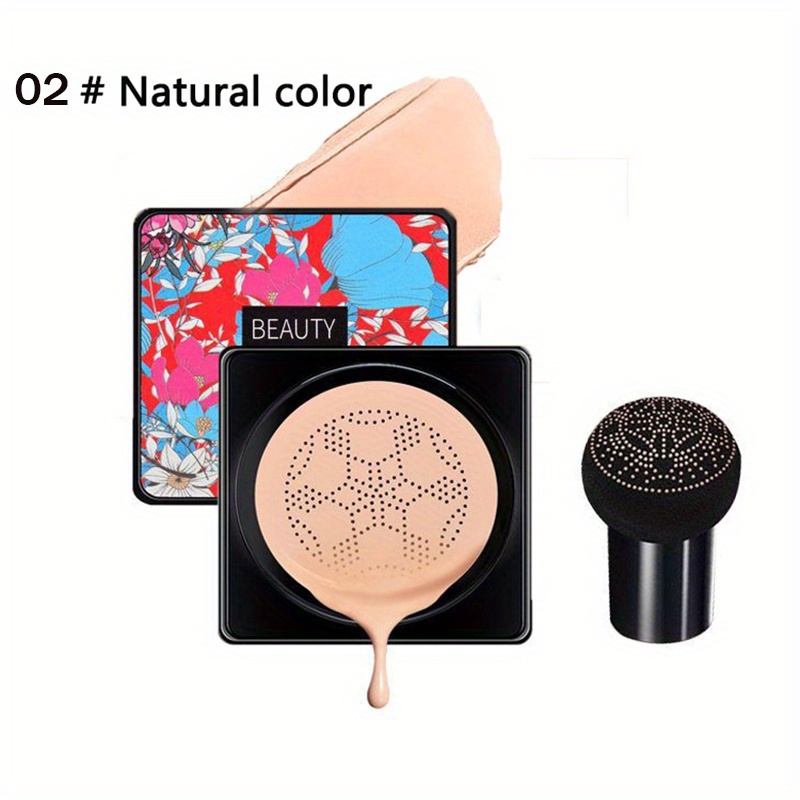 Cc Cream With Mushroom Cushion - Natural Moisturizing, Oil-control Foundation & Concealer For Types