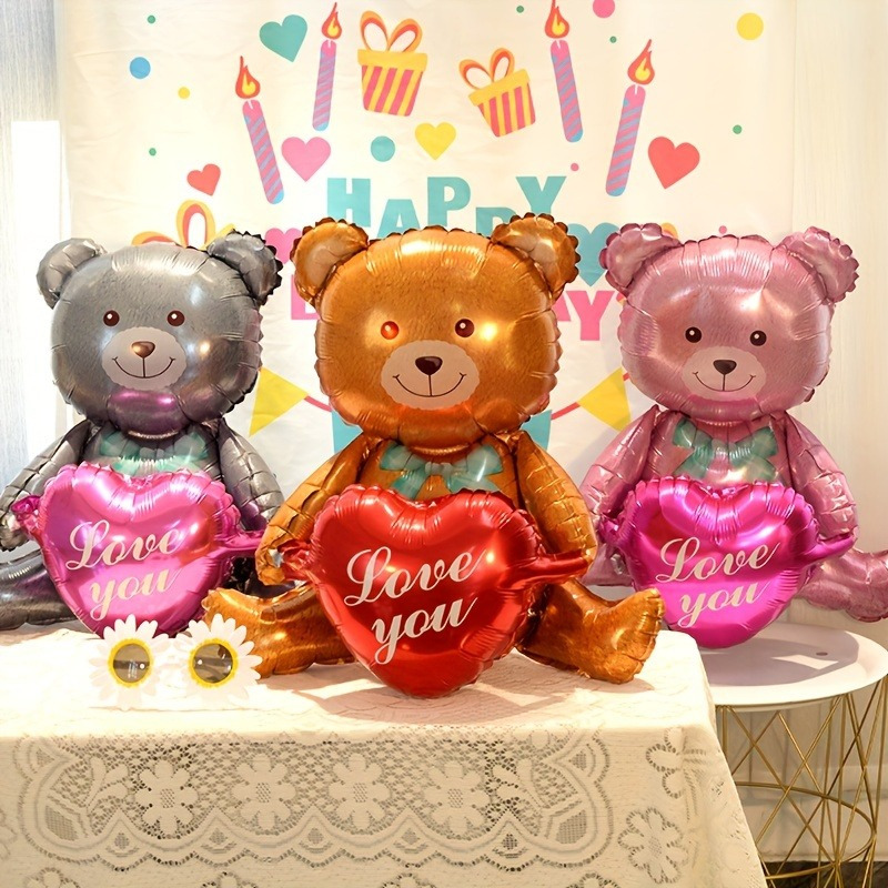 16pcs Set Palloncini Love Bear Decorazioni San - Temu Italy